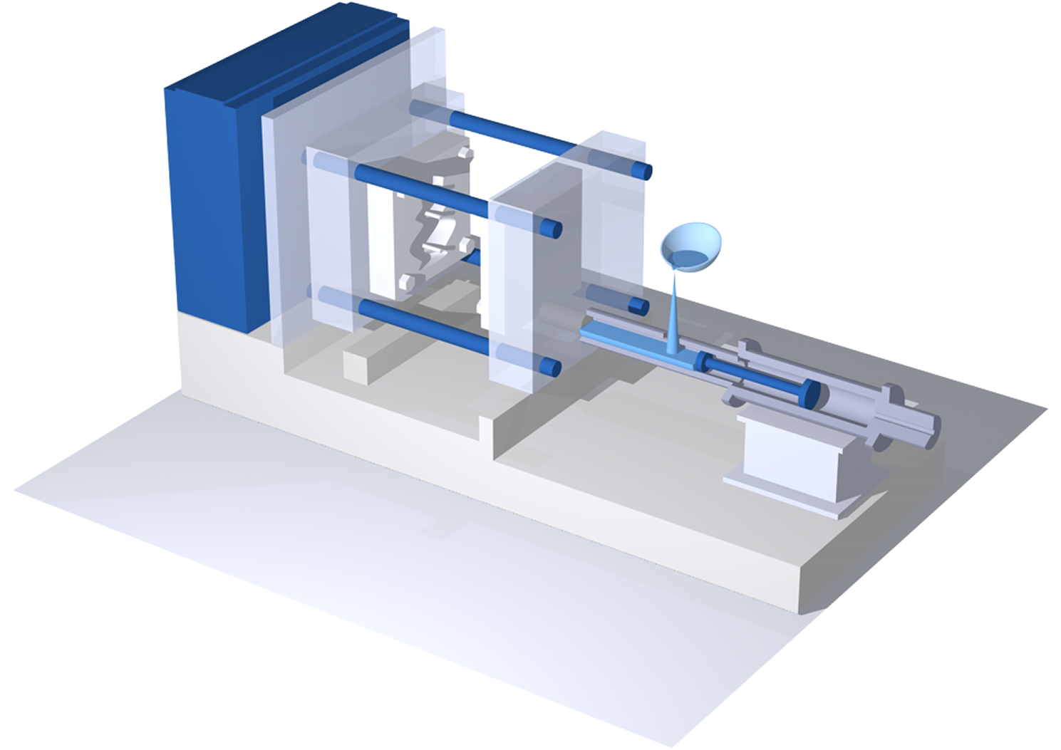 Exploded drawing of presssure die casting