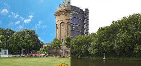 Collage of two towers 