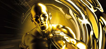 Golden-runner-surrounded-by-oil-wave